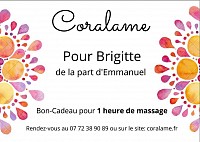 Bon-cadeau 1h00 massage Coralame